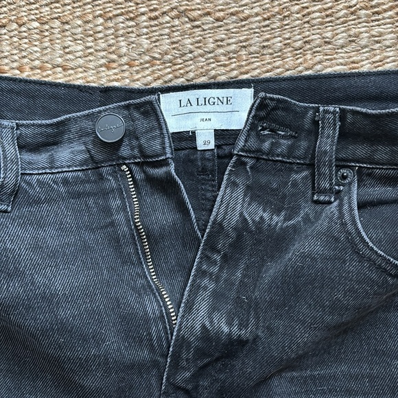 NWOT La Ligne Kate Skirt, high waist black denim, size 29 - Picture 6 of 6
